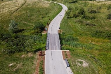 Aerial shot of circuit path